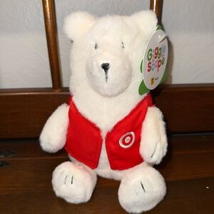 Target GiggleScape White Bear with Red Vest